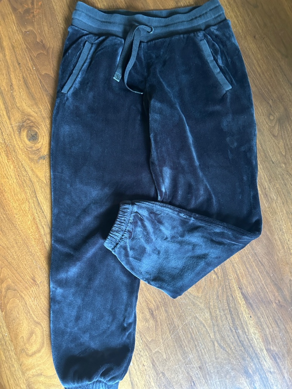 Athleta Navy Velour Jogger Pants